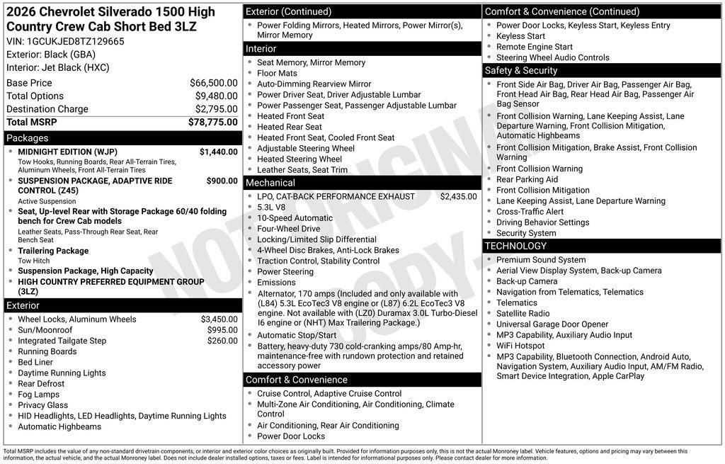 2026 Chevrolet Silverado 1500 High Country