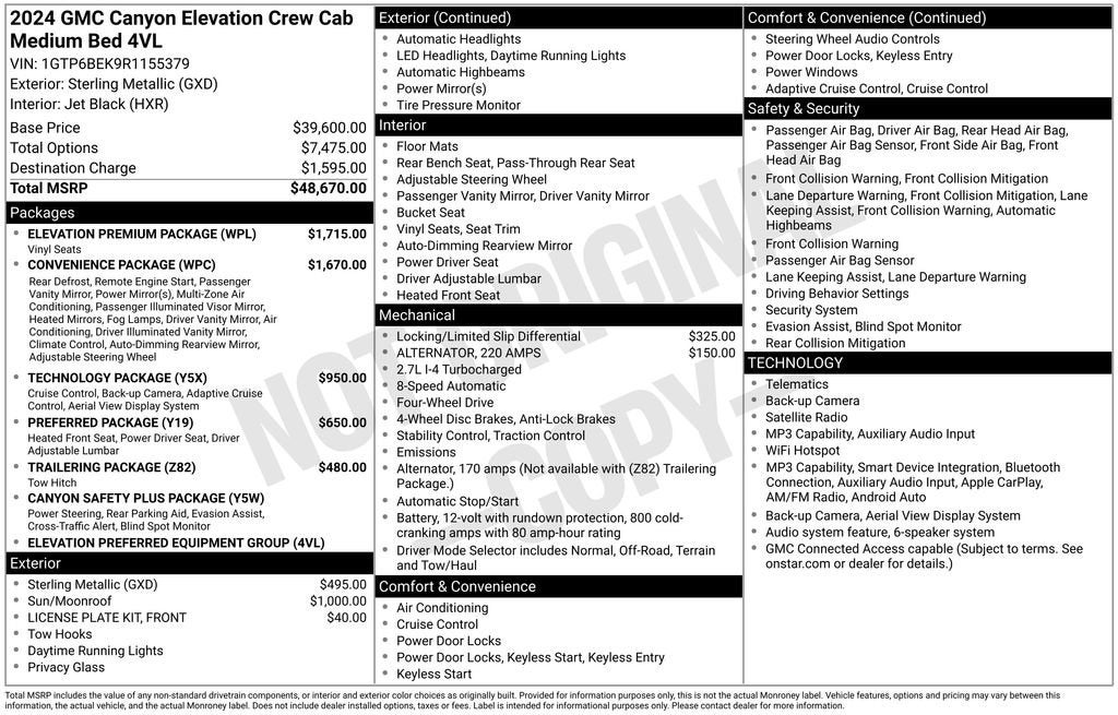 2024 GMC Canyon Elevation