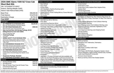 2026 GMC Sierra 1500 SLT