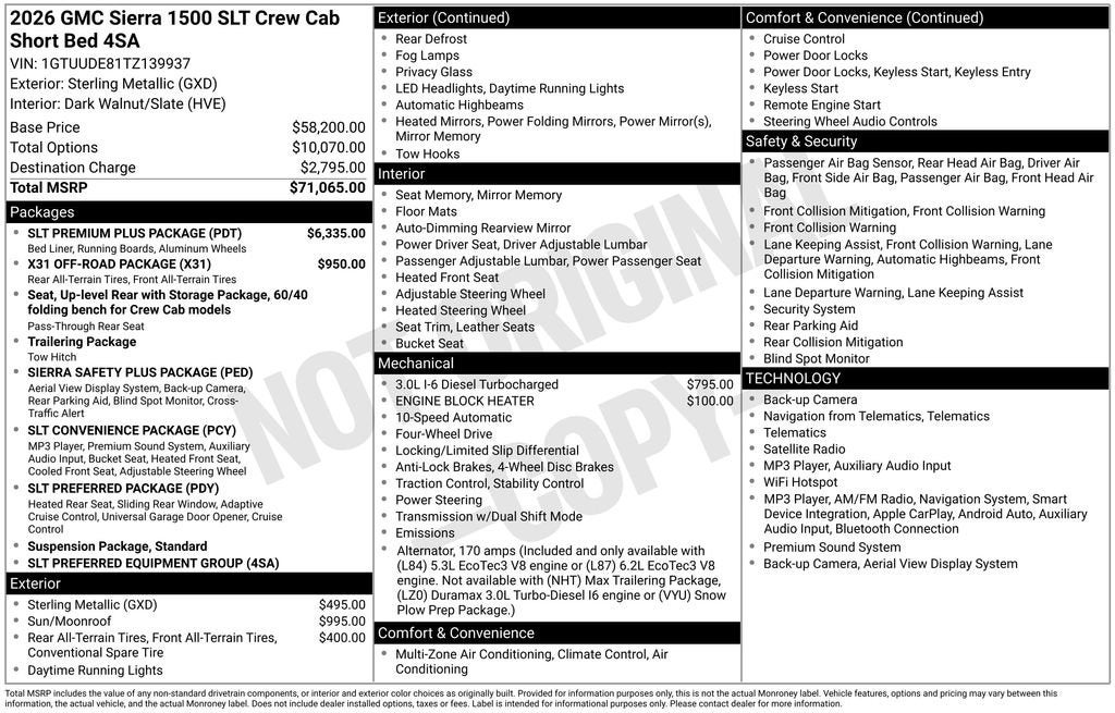 2026 GMC Sierra 1500 SLT