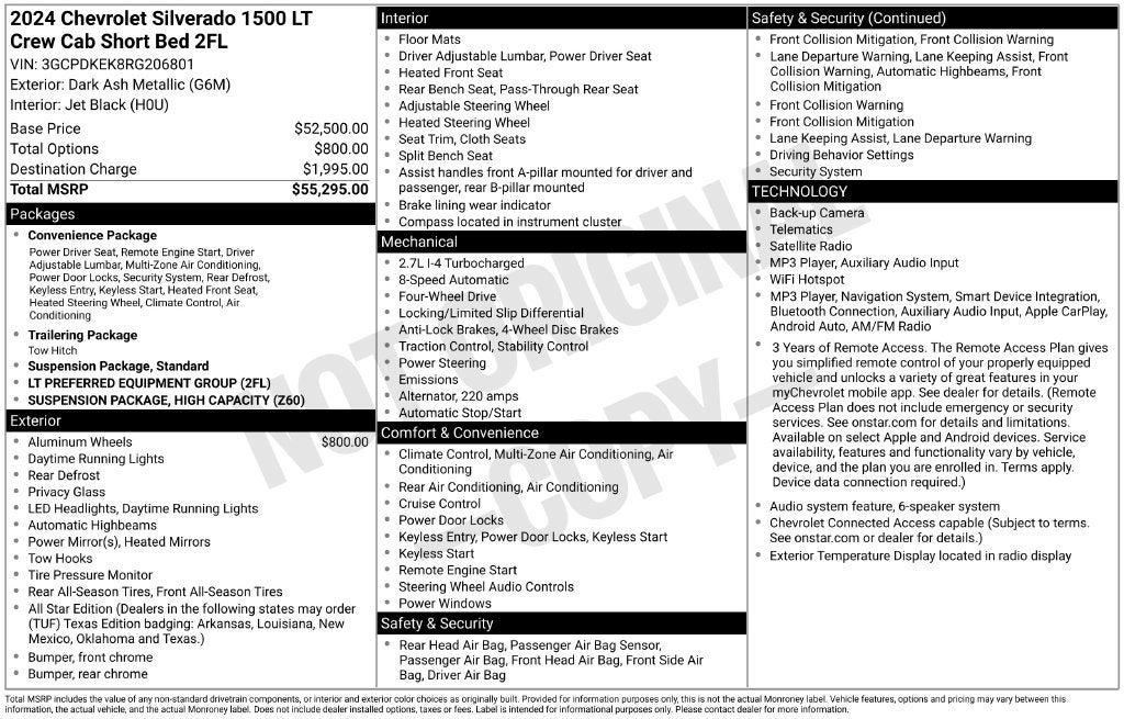 2024 Chevrolet Silverado 1500 LT (2FL)