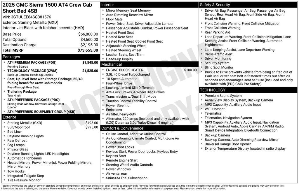 2025 GMC Sierra 1500 AT4