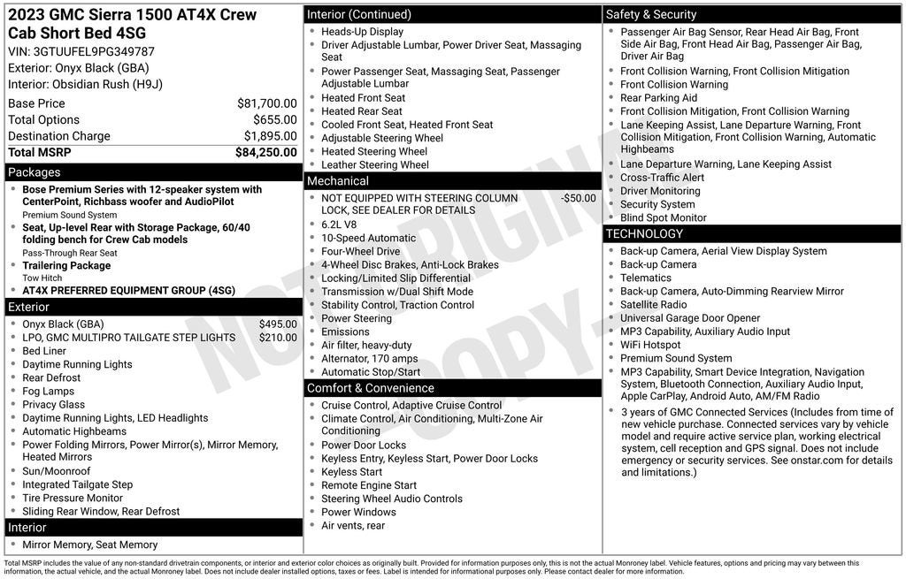 2023 GMC Sierra 1500 AT4X