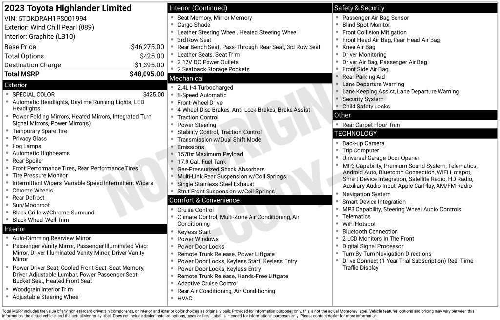 2023 Toyota Highlander L