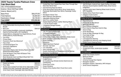 2025 Toyota Tundra 4WD Platinum
