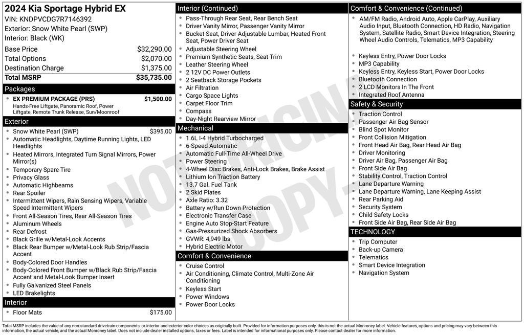 2024 Kia Sportage Hybrid EX