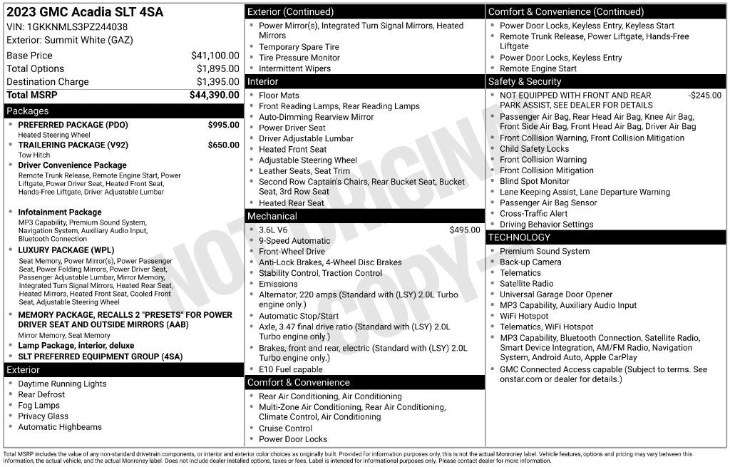 2023 GMC Acadia SLT