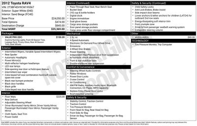 2012 Toyota RAV4 Base
