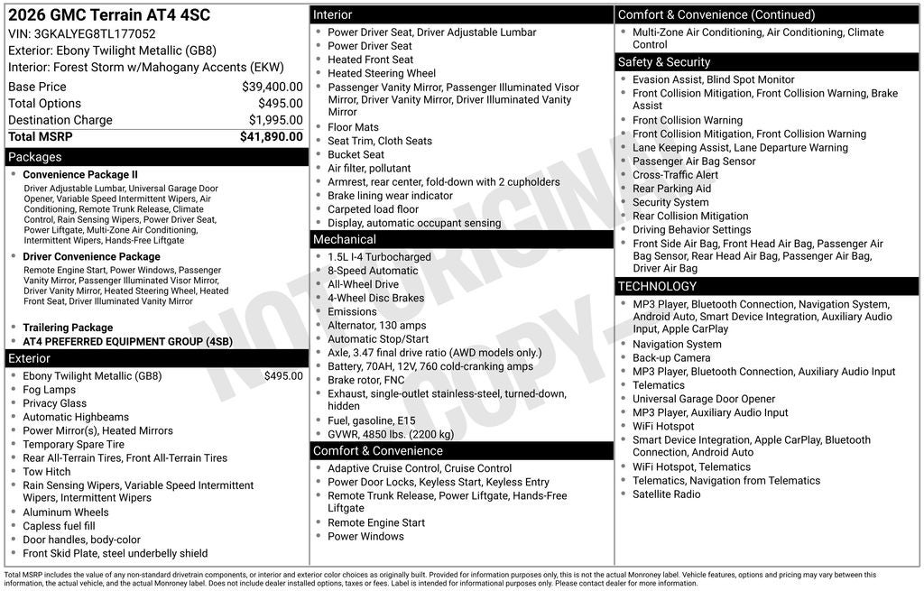 2026 GMC Terrain AT4