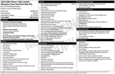 2022 GMC Sierra 1500 Limited Elevation