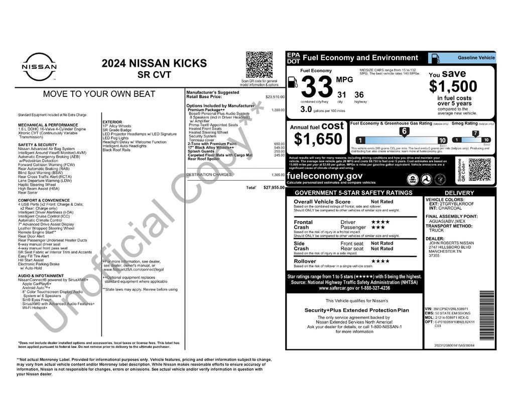 2024 Nissan Kicks SR