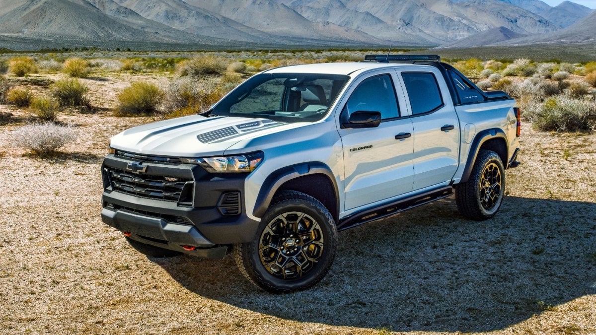 Chevrolet Colorado midsize pickup parked in the desert